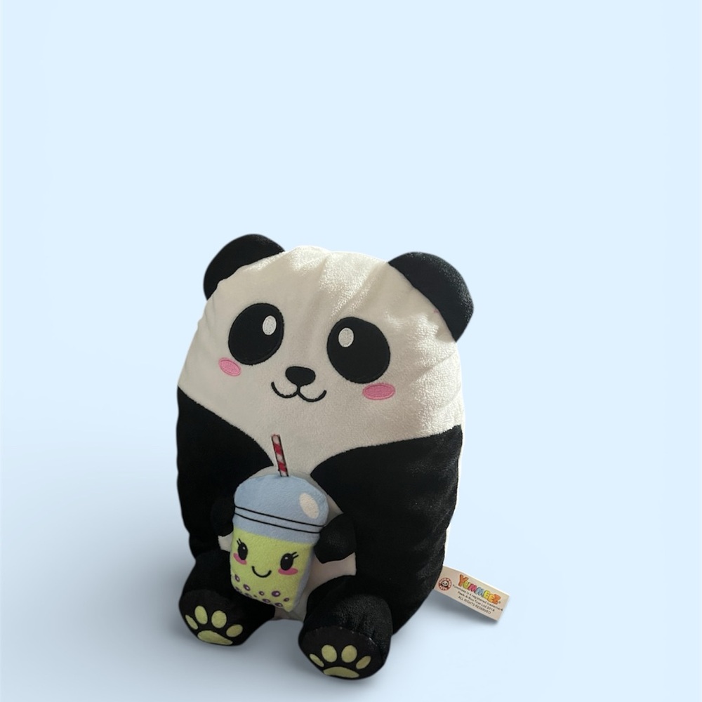 Adorable Panda Plush Toy with Drink